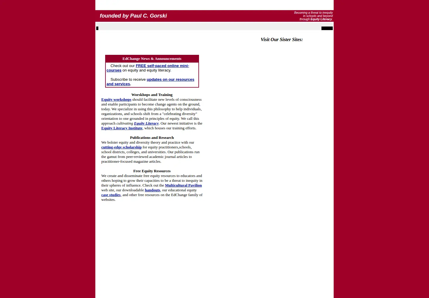 Screenshot of edchange.org