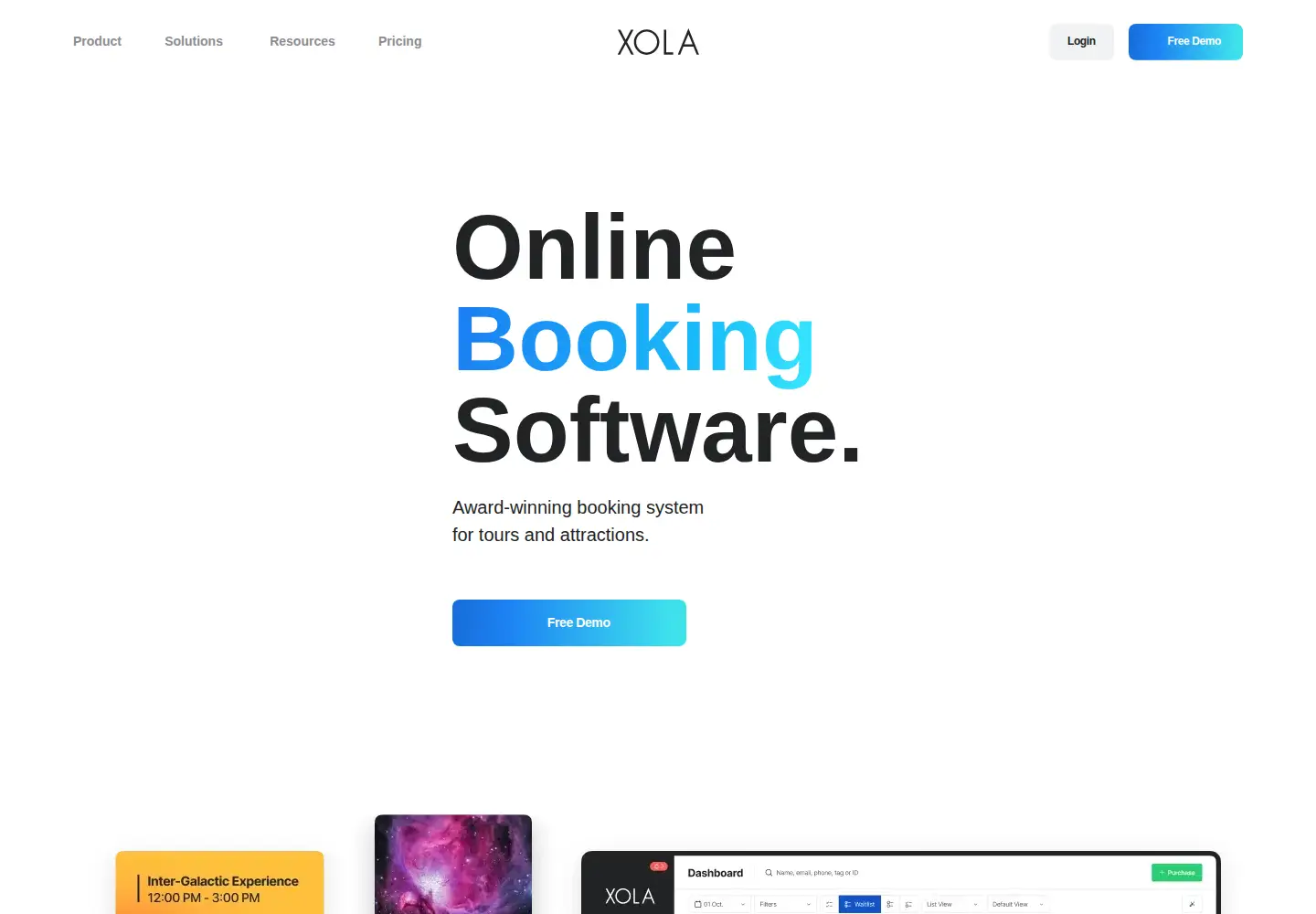 Screenshot of xola.com
