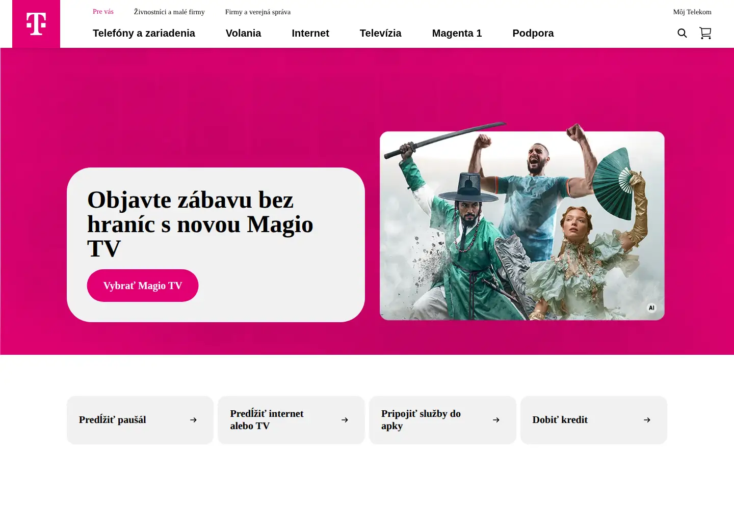 Screenshot of telekom.sk