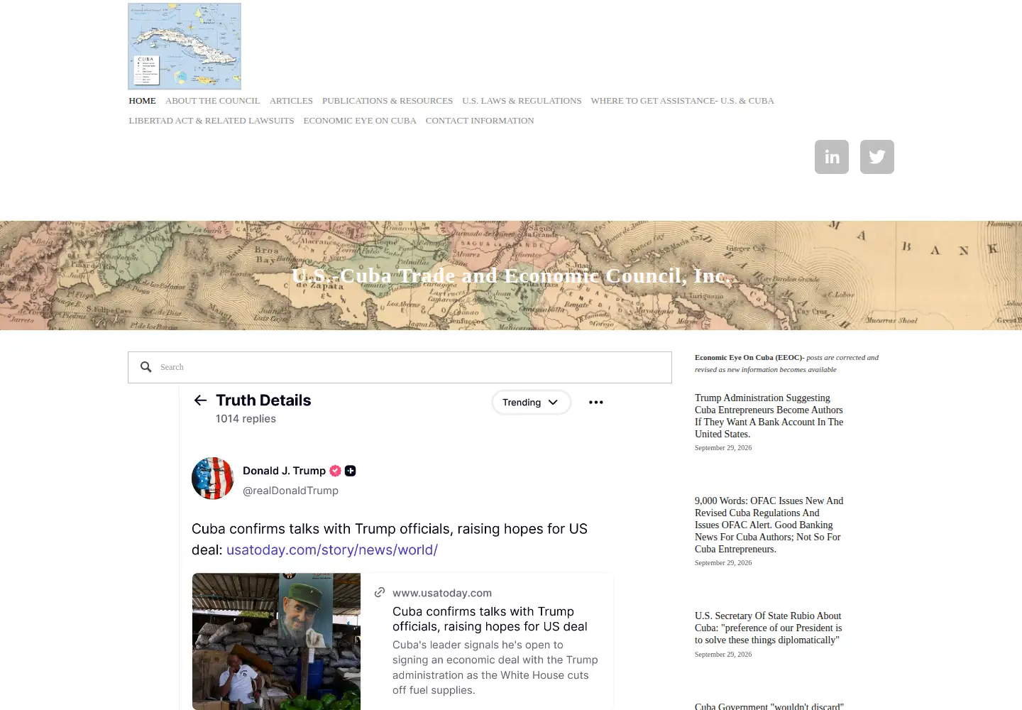Screenshot of cubatrade.org