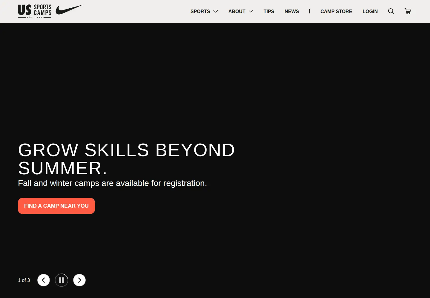 Screenshot of ussportscamps.com