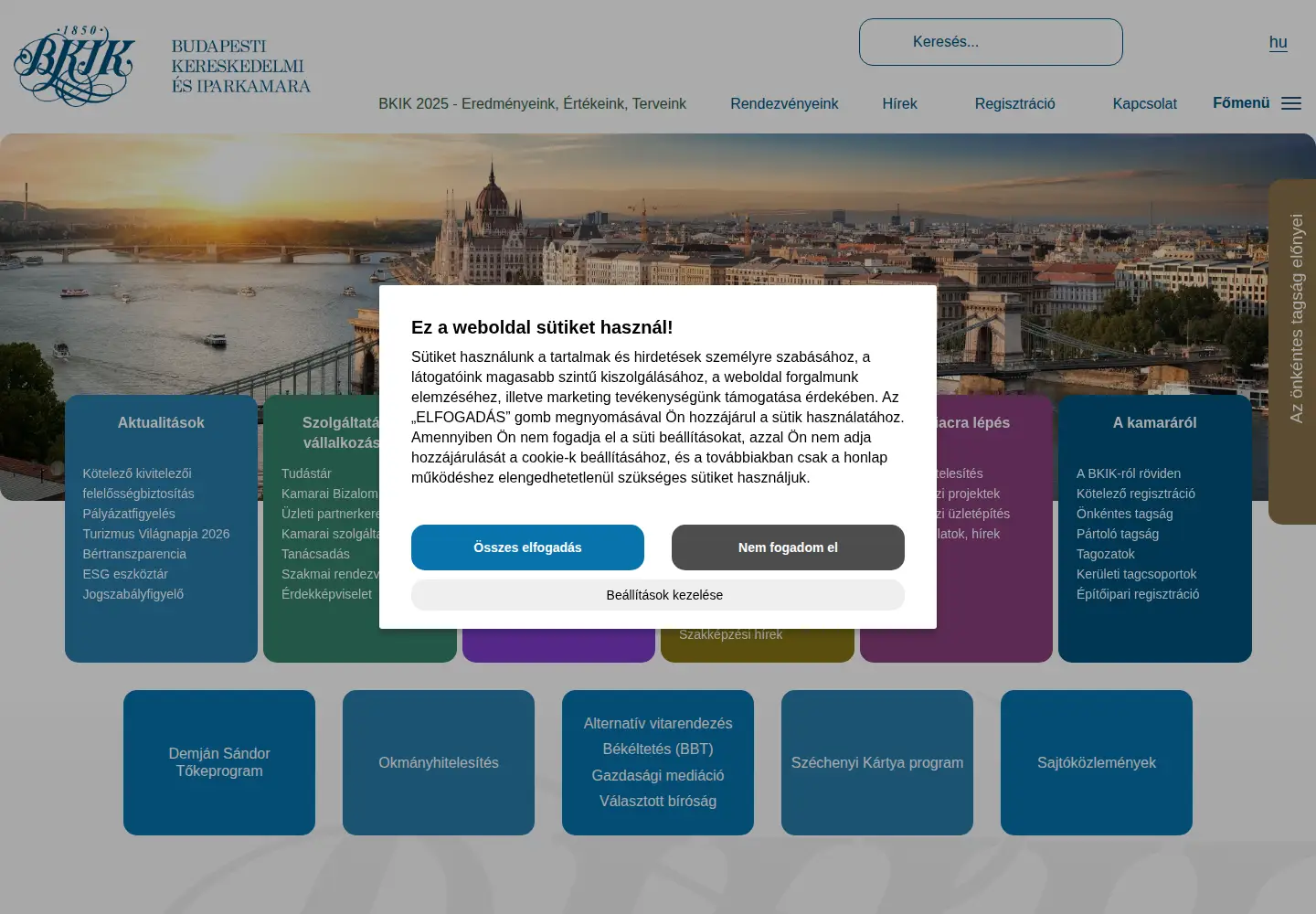 Screenshot of bkik.hu