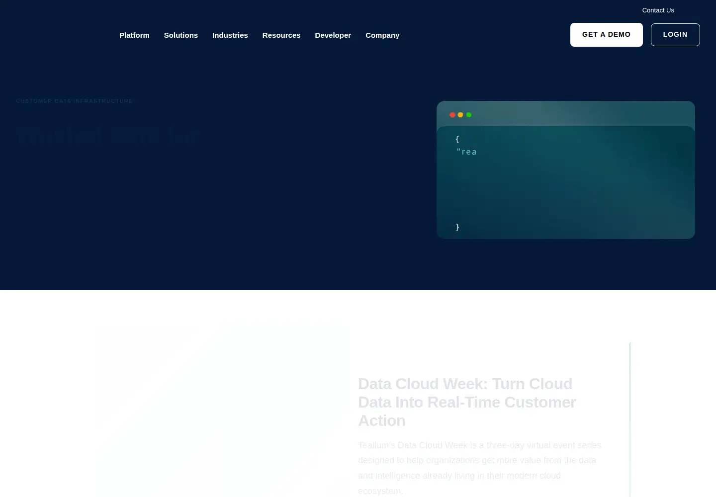 Screenshot of tealium.com