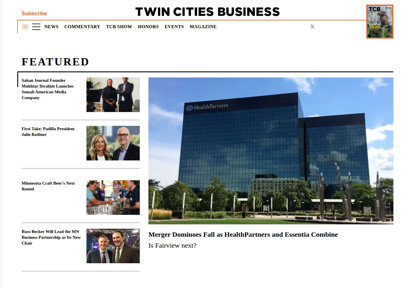 Screenshot of tcbmag.com