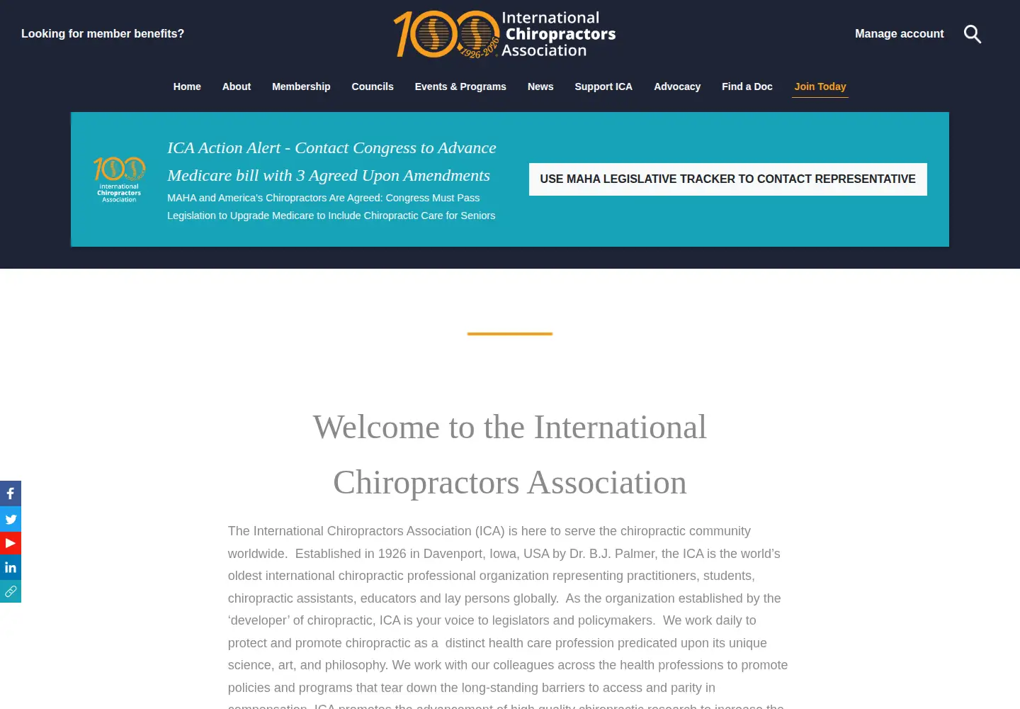 Screenshot of chiropractic.org