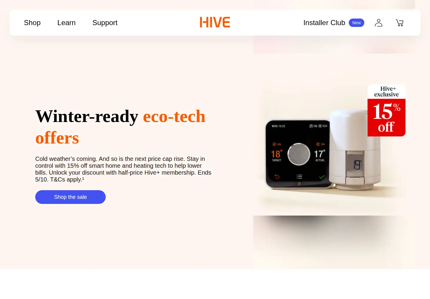 Screenshot of hivehome.com