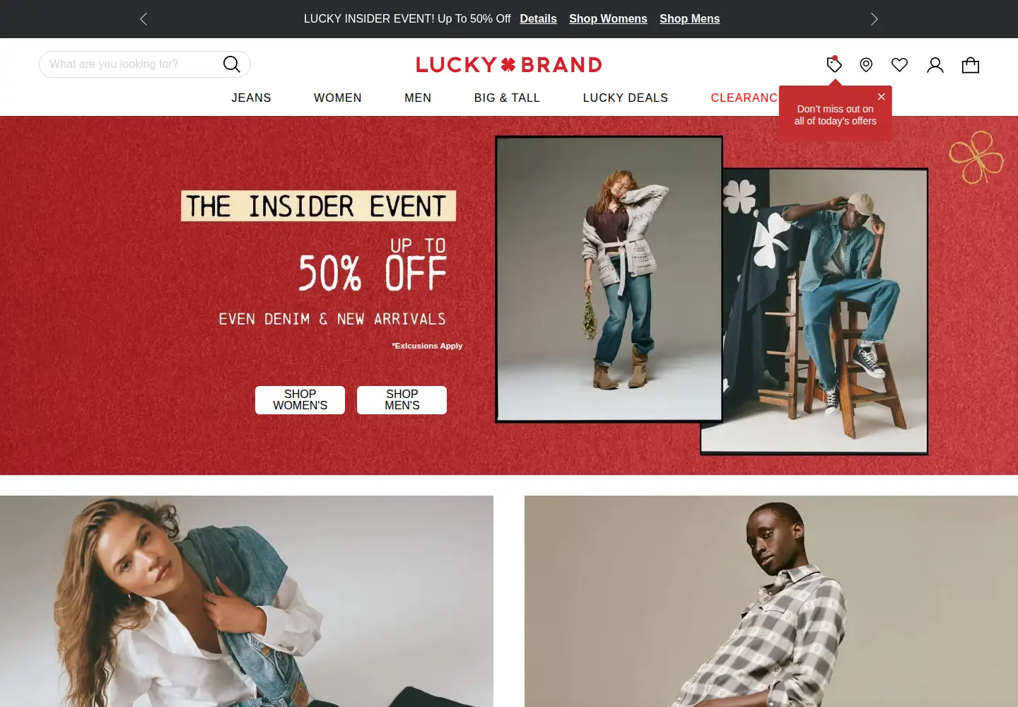 Screenshot of luckybrand.com