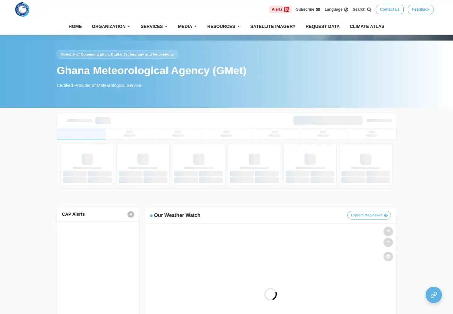 Screenshot of meteo.gov.gh