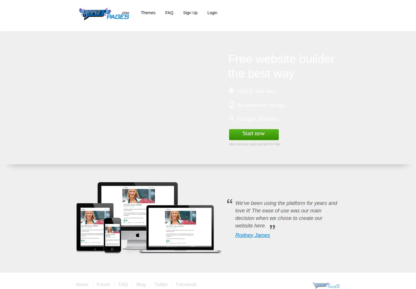 Screenshot of ampedpages.com