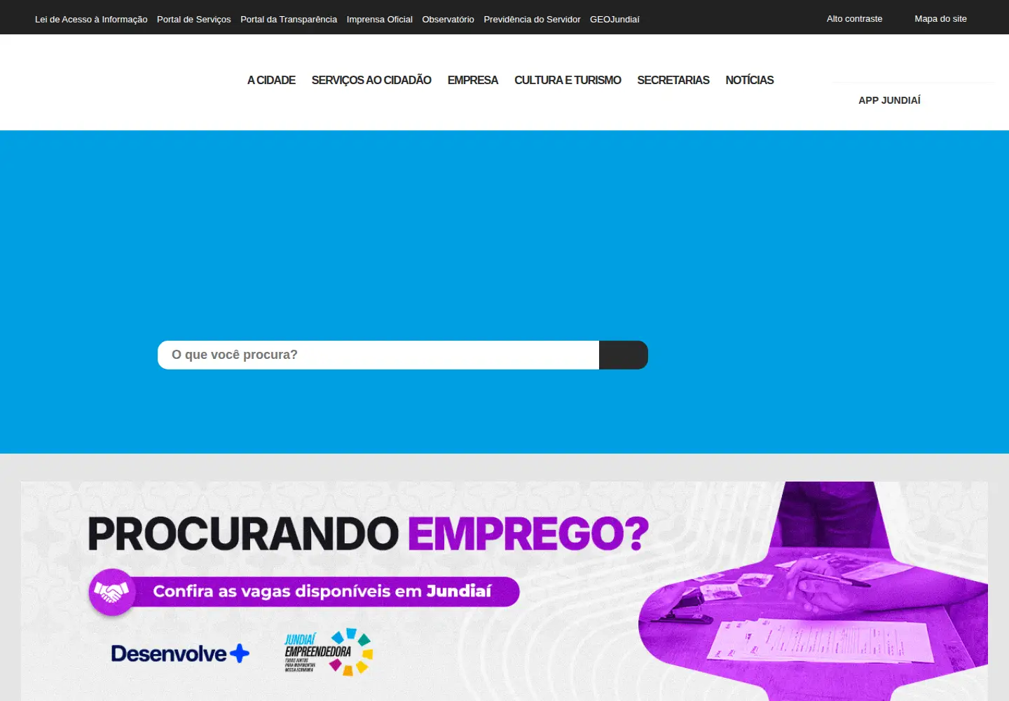 Screenshot of jundiai.sp.gov.br