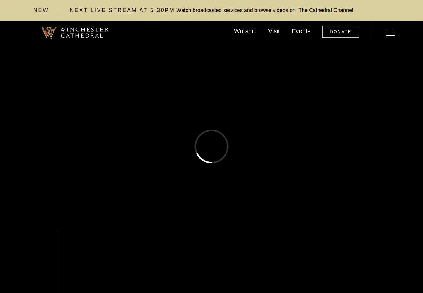 Screenshot of winchester-cathedral.org.uk