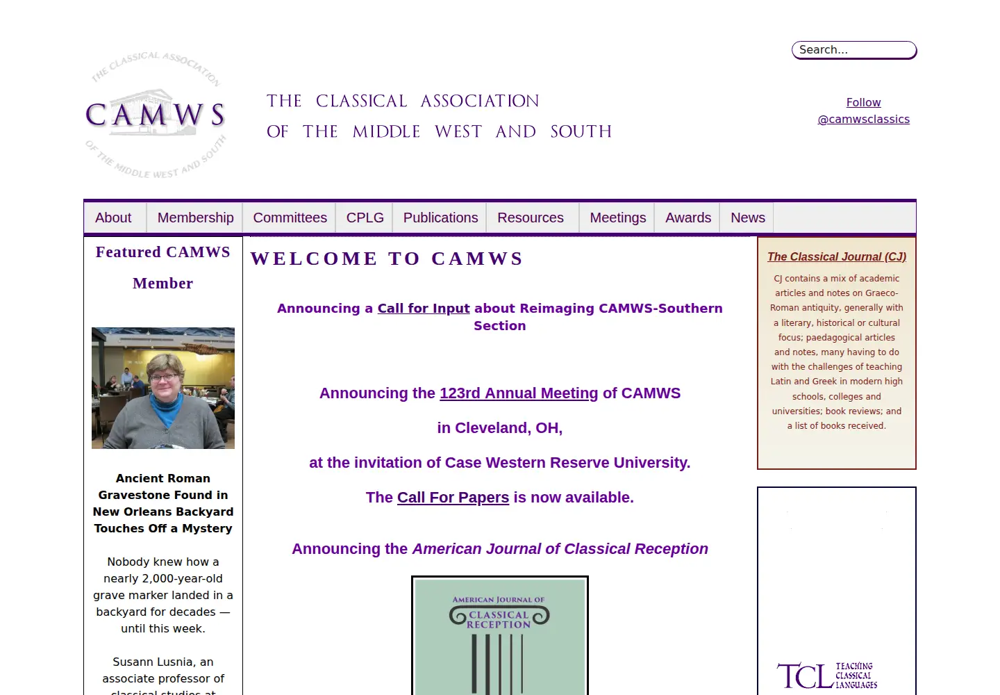 Screenshot of camws.org