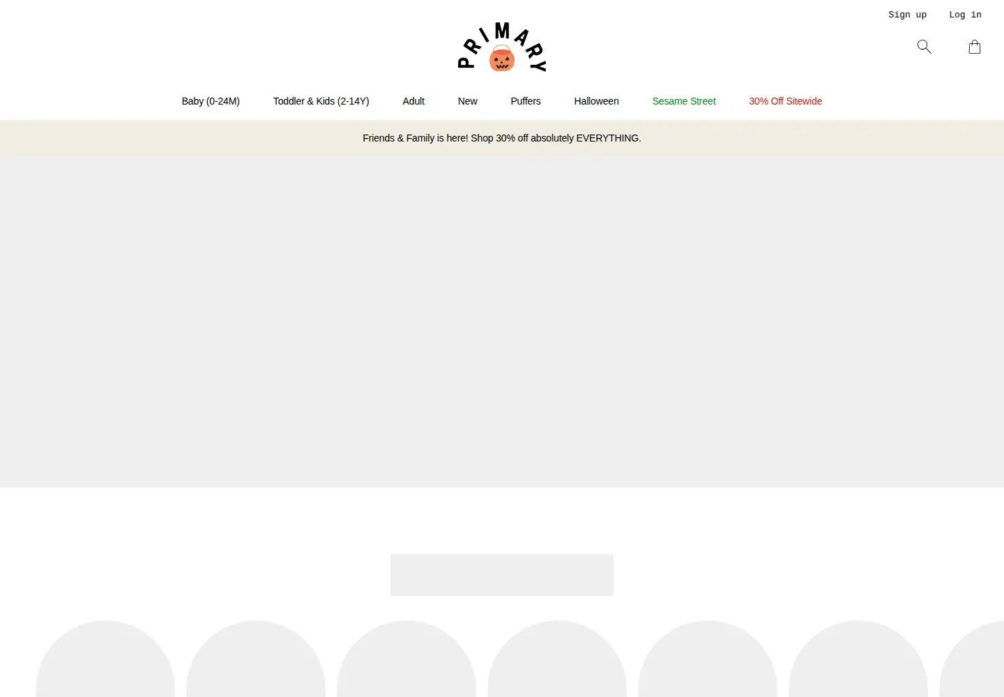 Screenshot of primary.com