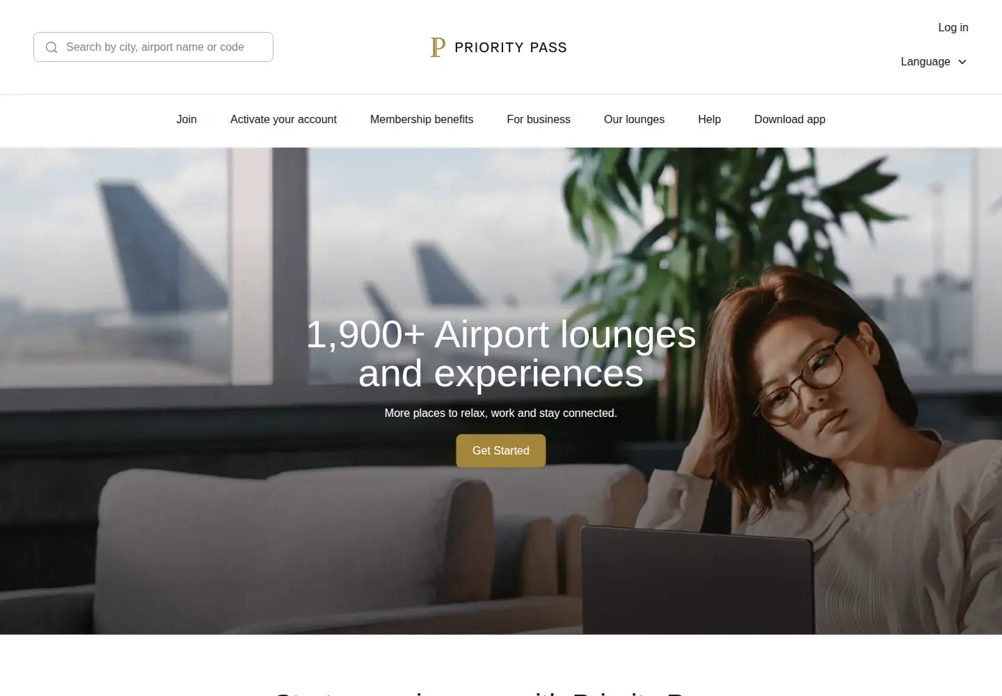 Screenshot of prioritypass.com