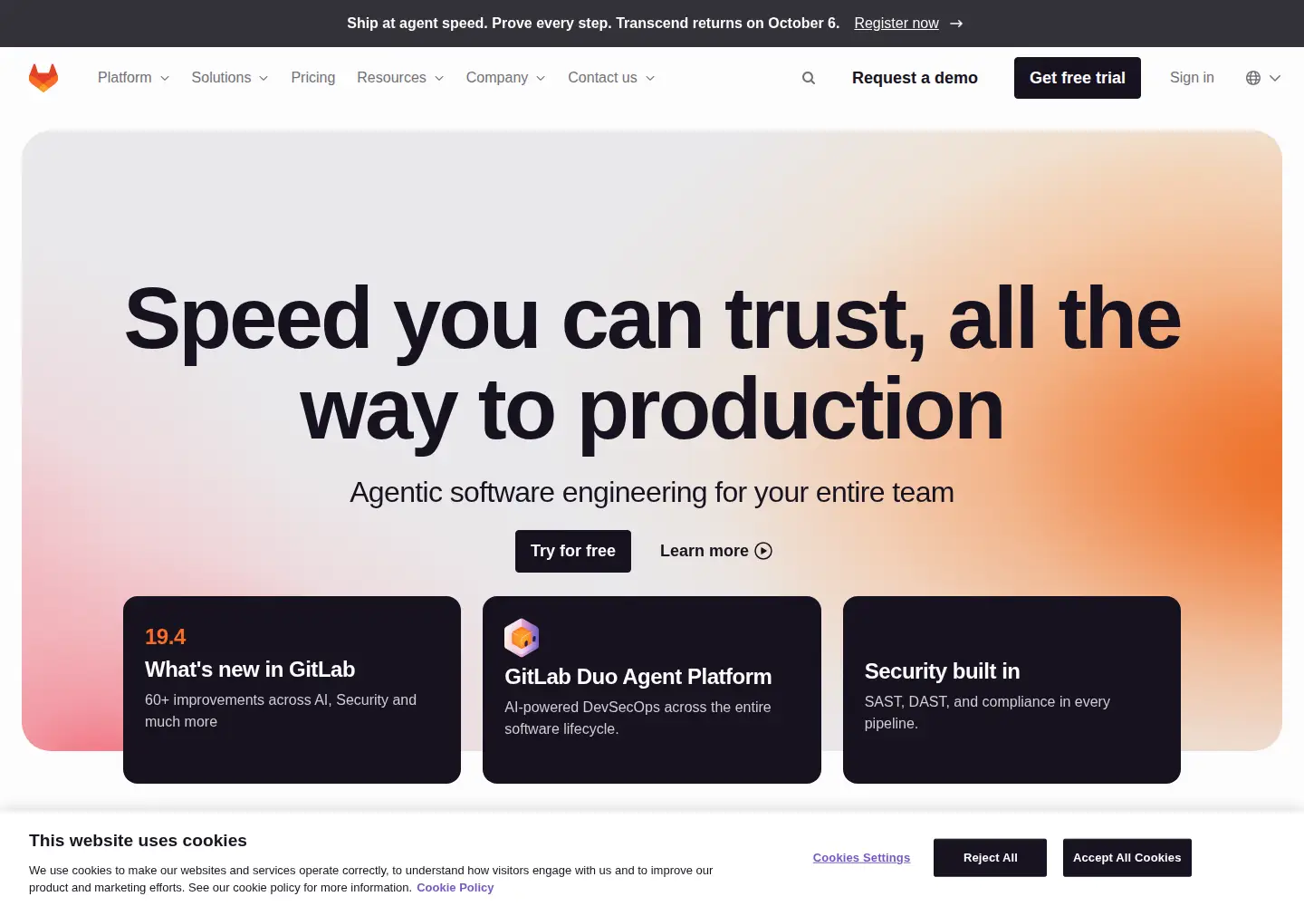 Screenshot of gitlab.io