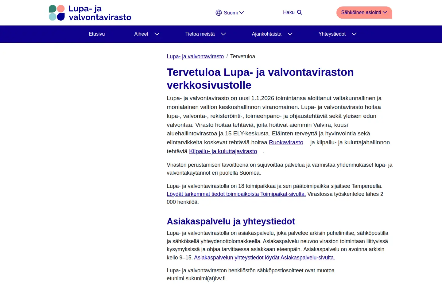 Screenshot of avi.fi