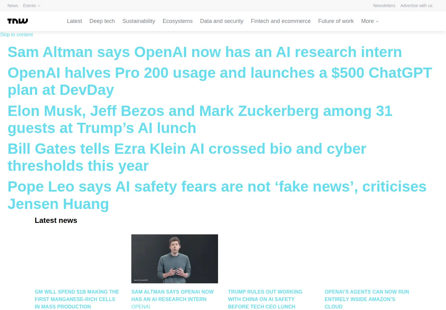 Screenshot of thenextweb.com