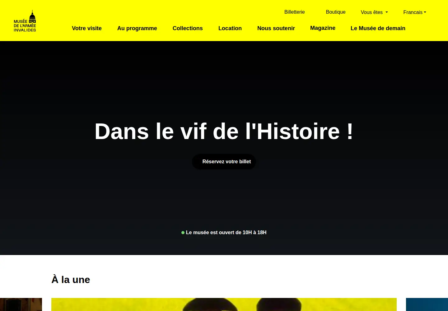 Screenshot of musee-armee.fr