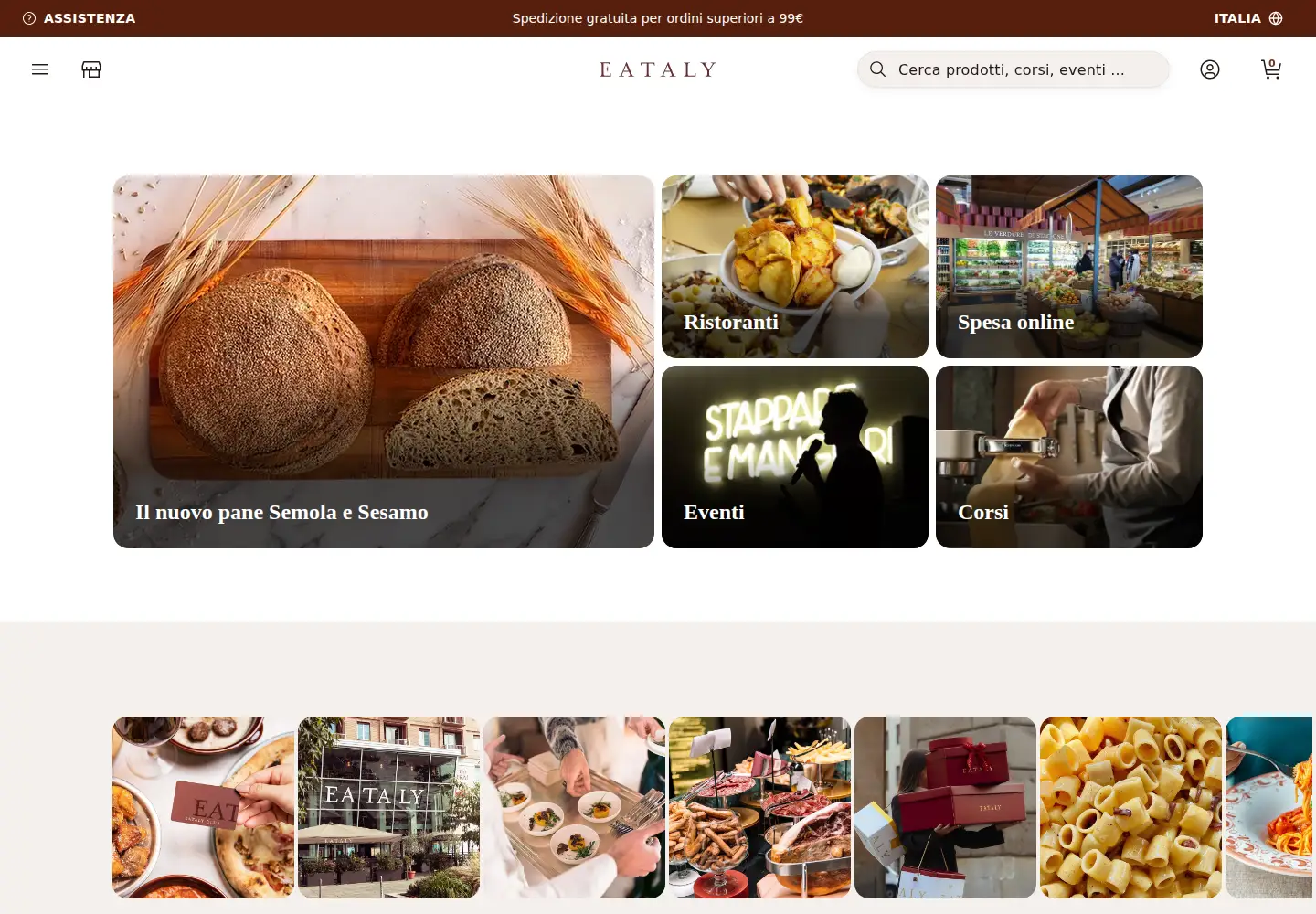 Screenshot of eataly.net