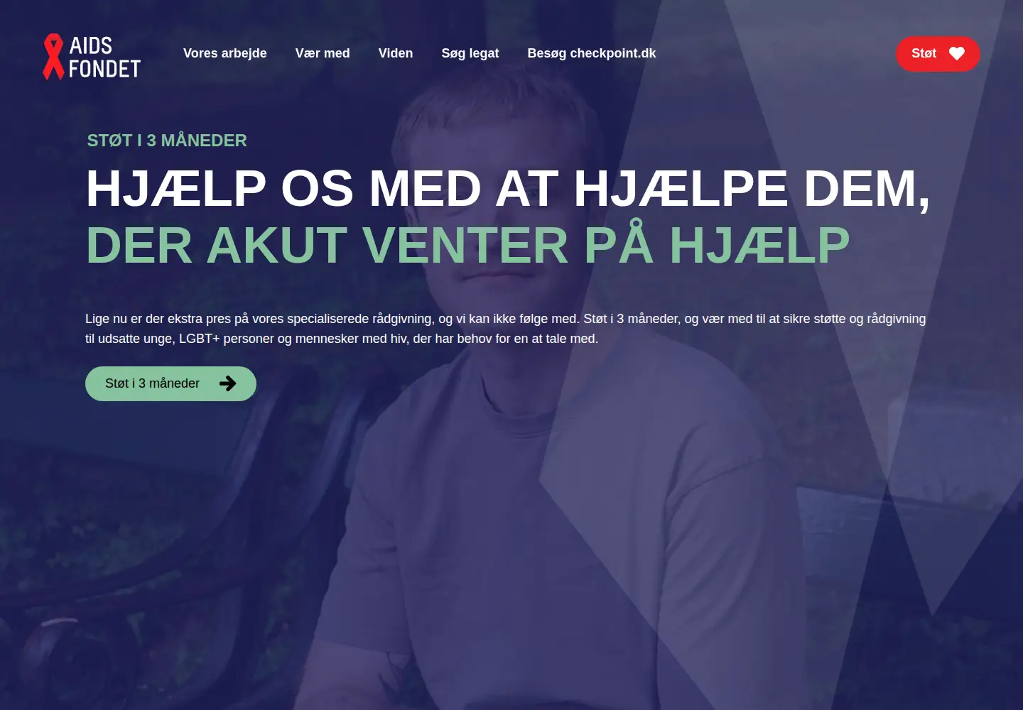 Screenshot of aidsfondet.dk