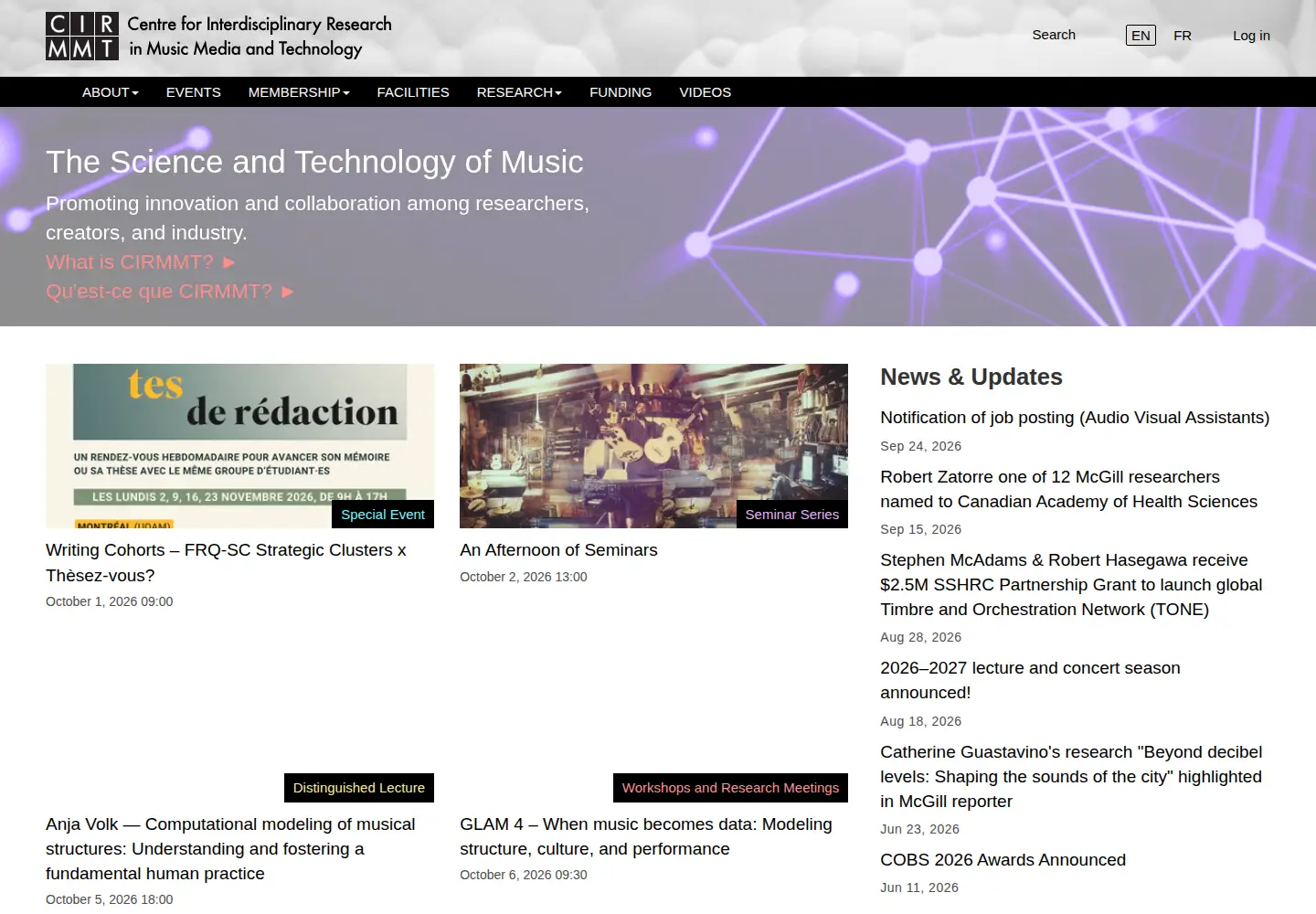 Screenshot of cirmmt.org