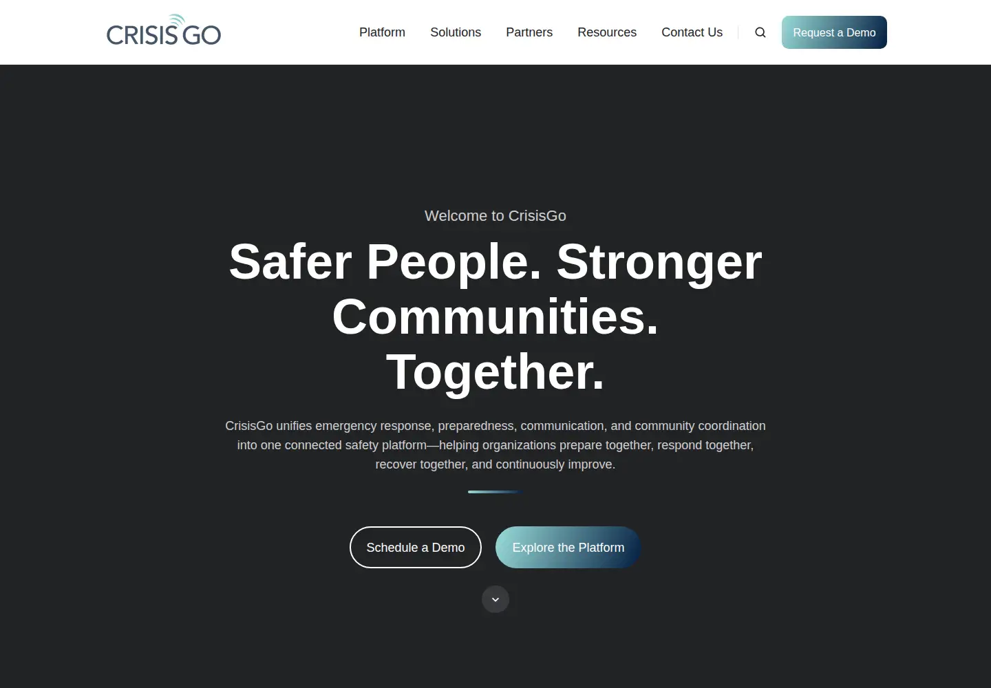 Screenshot of crisisgo.com