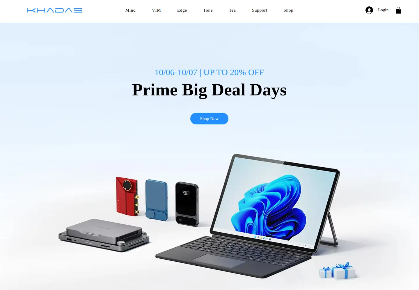 Screenshot of khadas.com
