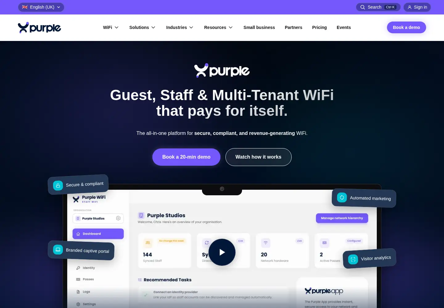 Screenshot of purple.ai