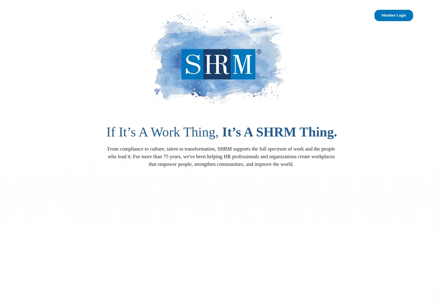 Screenshot of shrm.org