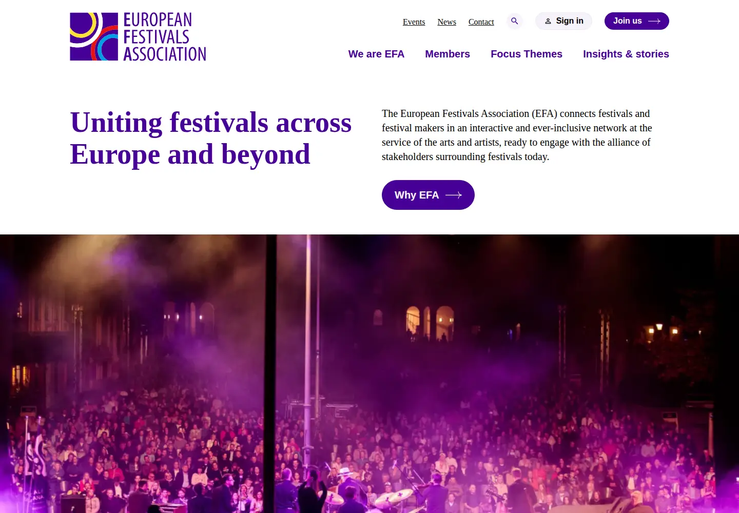 Screenshot of efa-aef.eu
