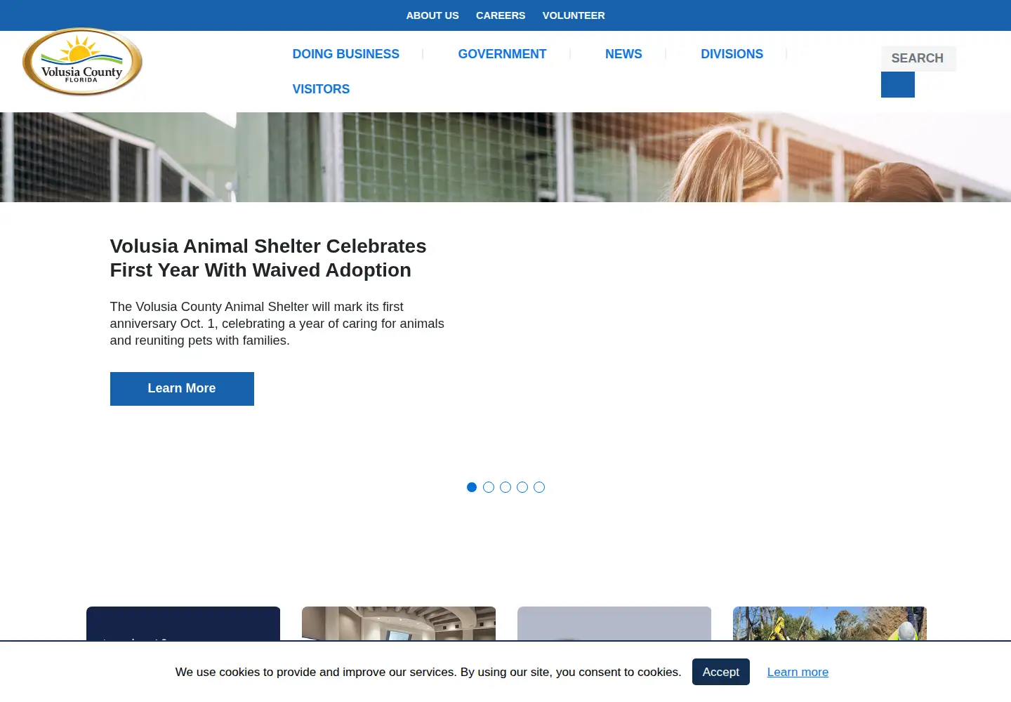 Screenshot of volusia.org