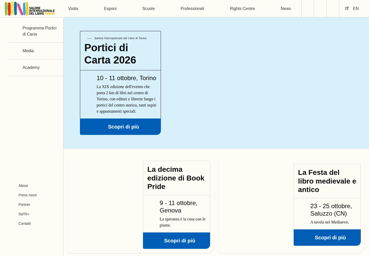 Screenshot of salonelibro.it