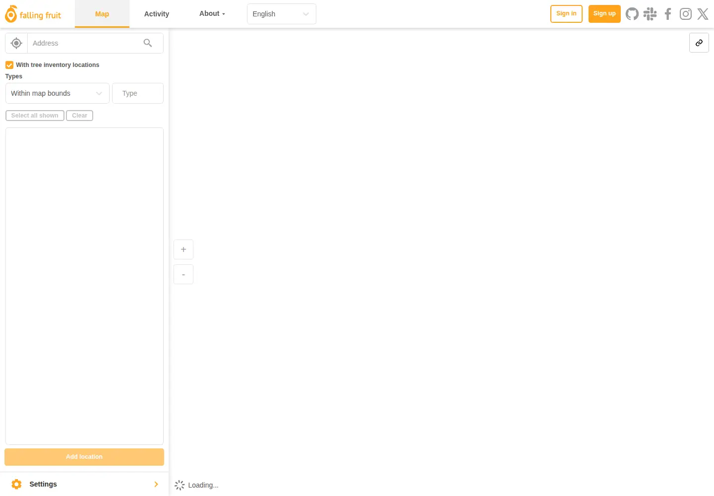 Screenshot of fallingfruit.org