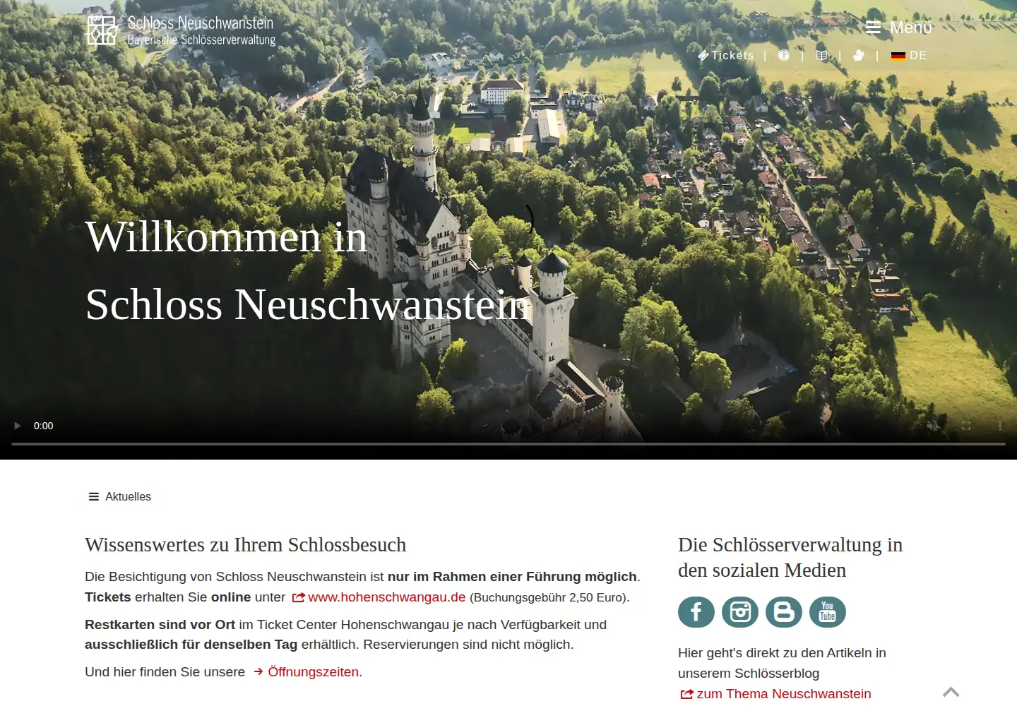 Screenshot of neuschwanstein.de