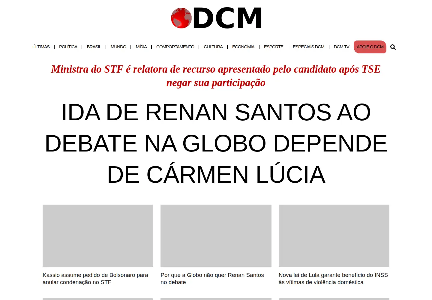 Screenshot of diariodocentrodomundo.com.br