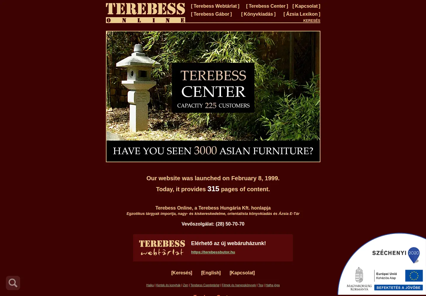 Screenshot of terebess.hu