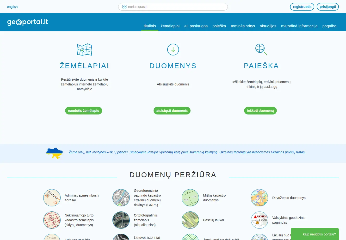 Screenshot of geoportal.lt