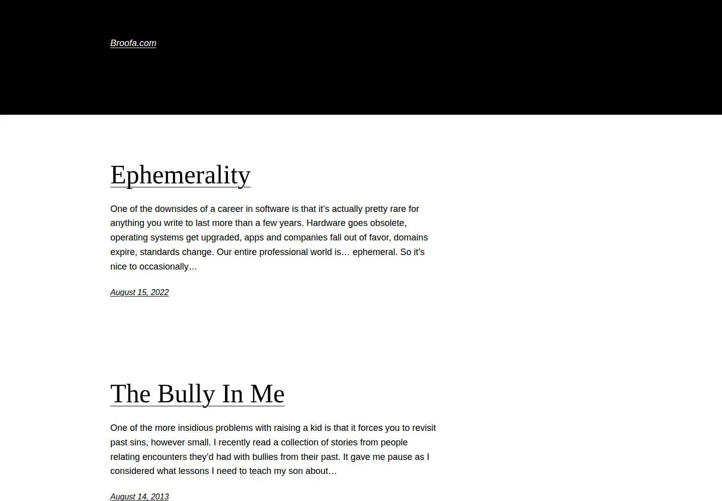 Screenshot of broofa.com