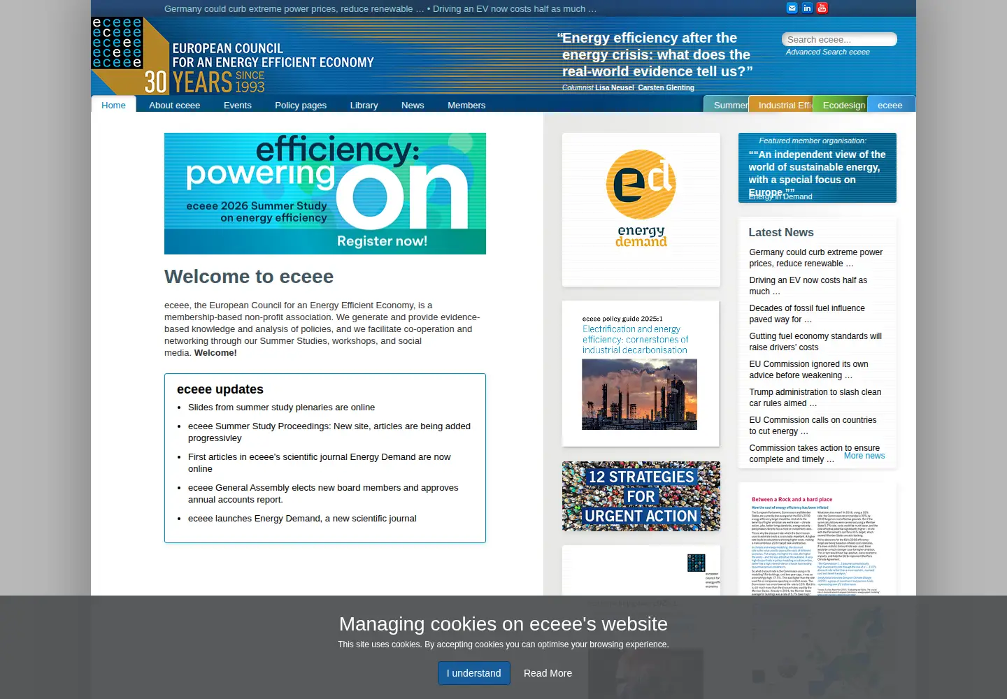 Screenshot of eceee.org