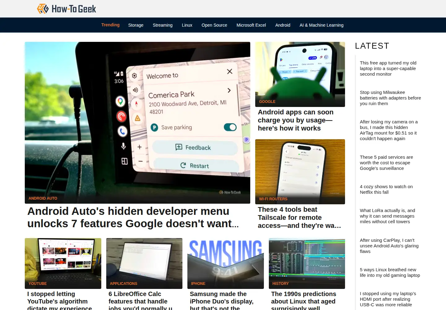 Screenshot of howtogeek.com