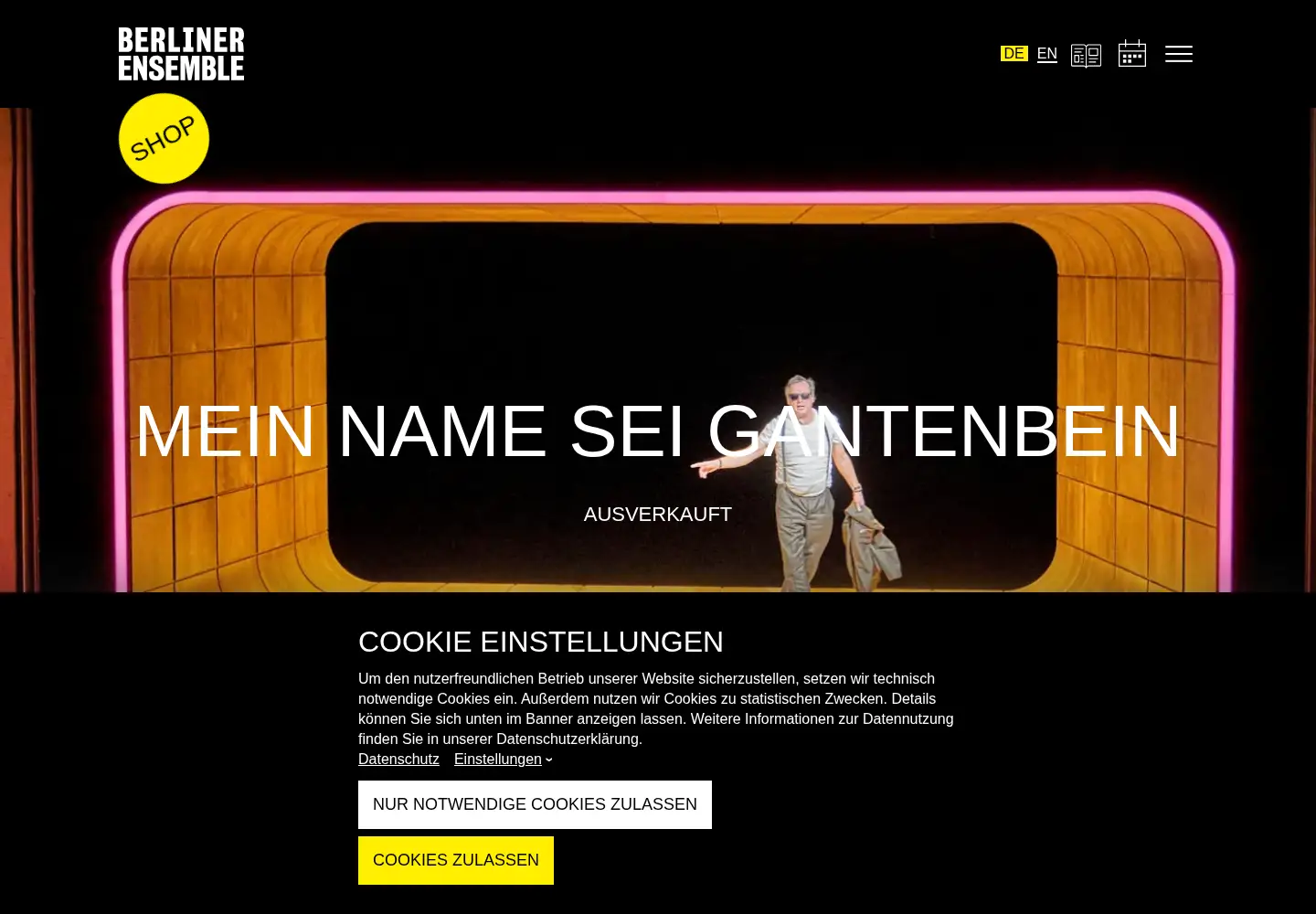 Screenshot of berliner-ensemble.de