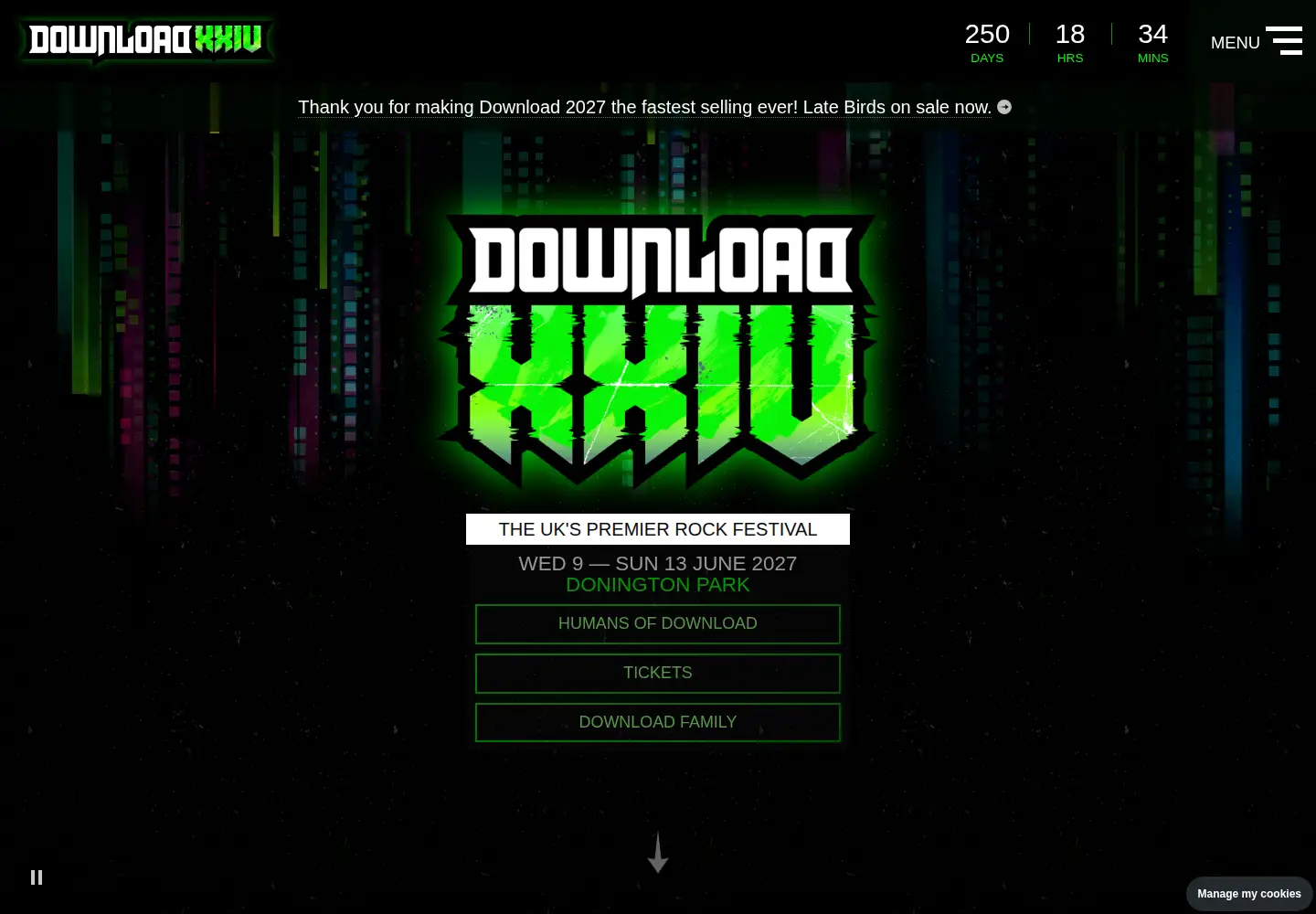 Screenshot of downloadfestival.co.uk