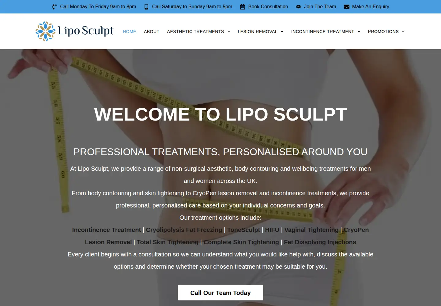 Screenshot of lipo-sculpt.co.uk