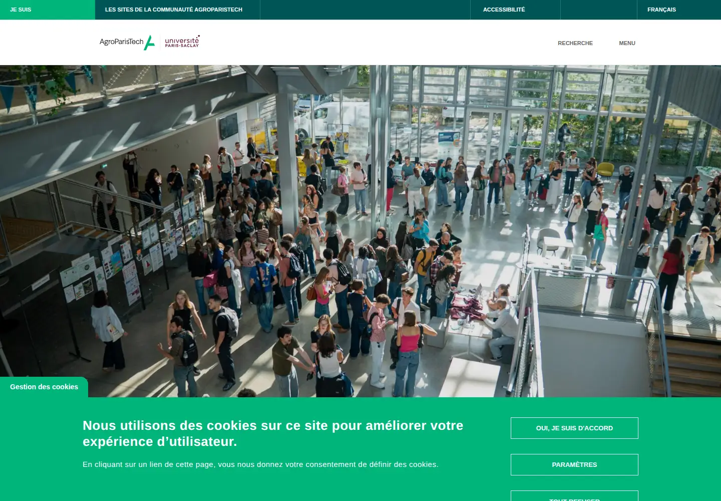 Screenshot of agroparistech.fr