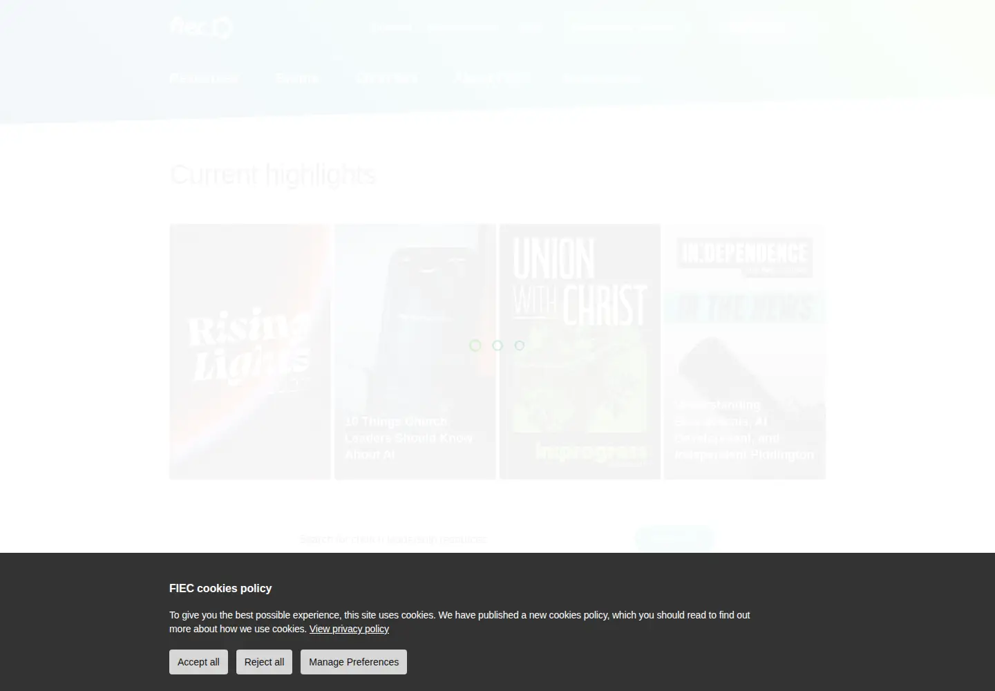 Screenshot of fiec.org.uk