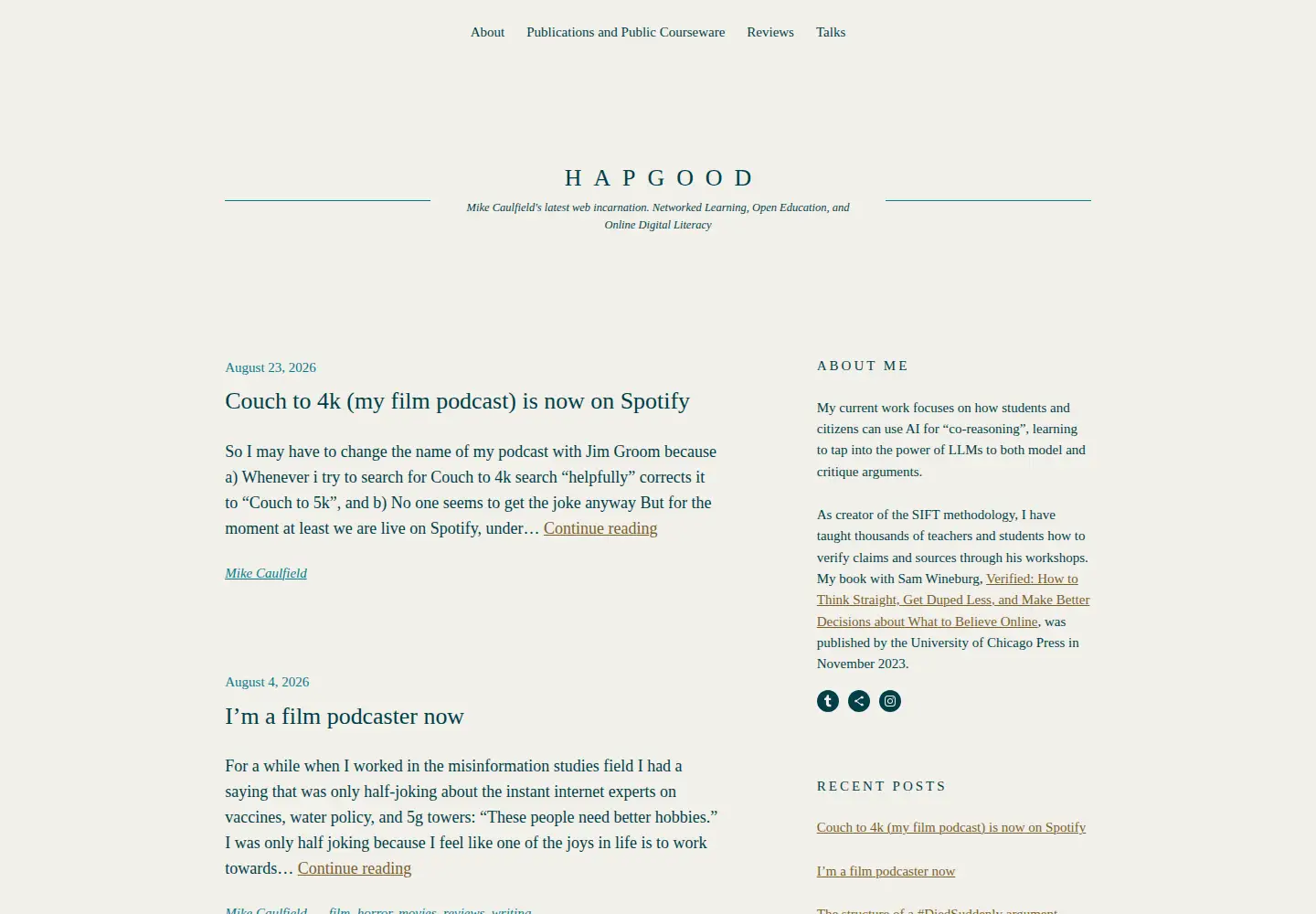 Screenshot of hapgood.us