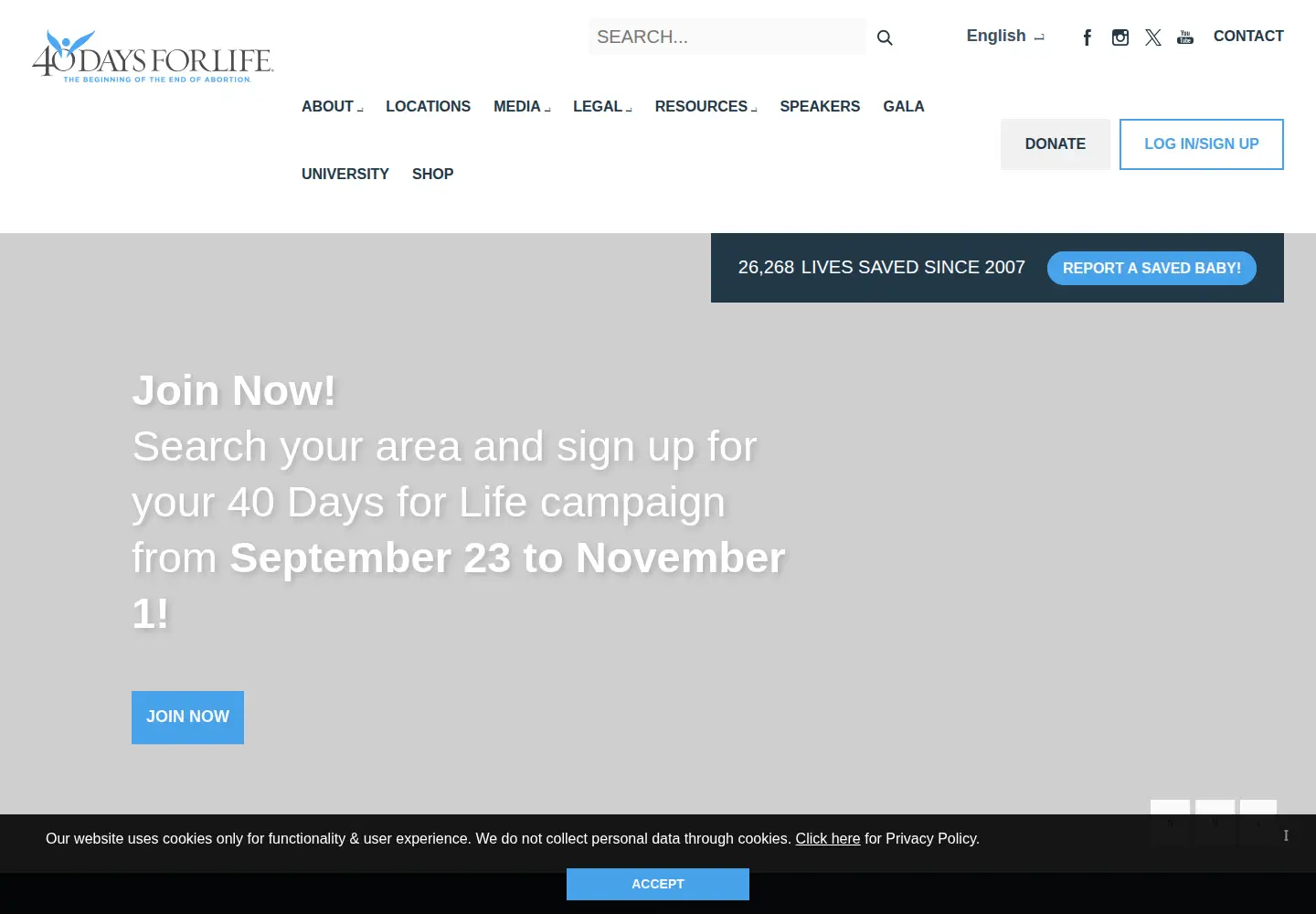 Screenshot of 40daysforlife.com
