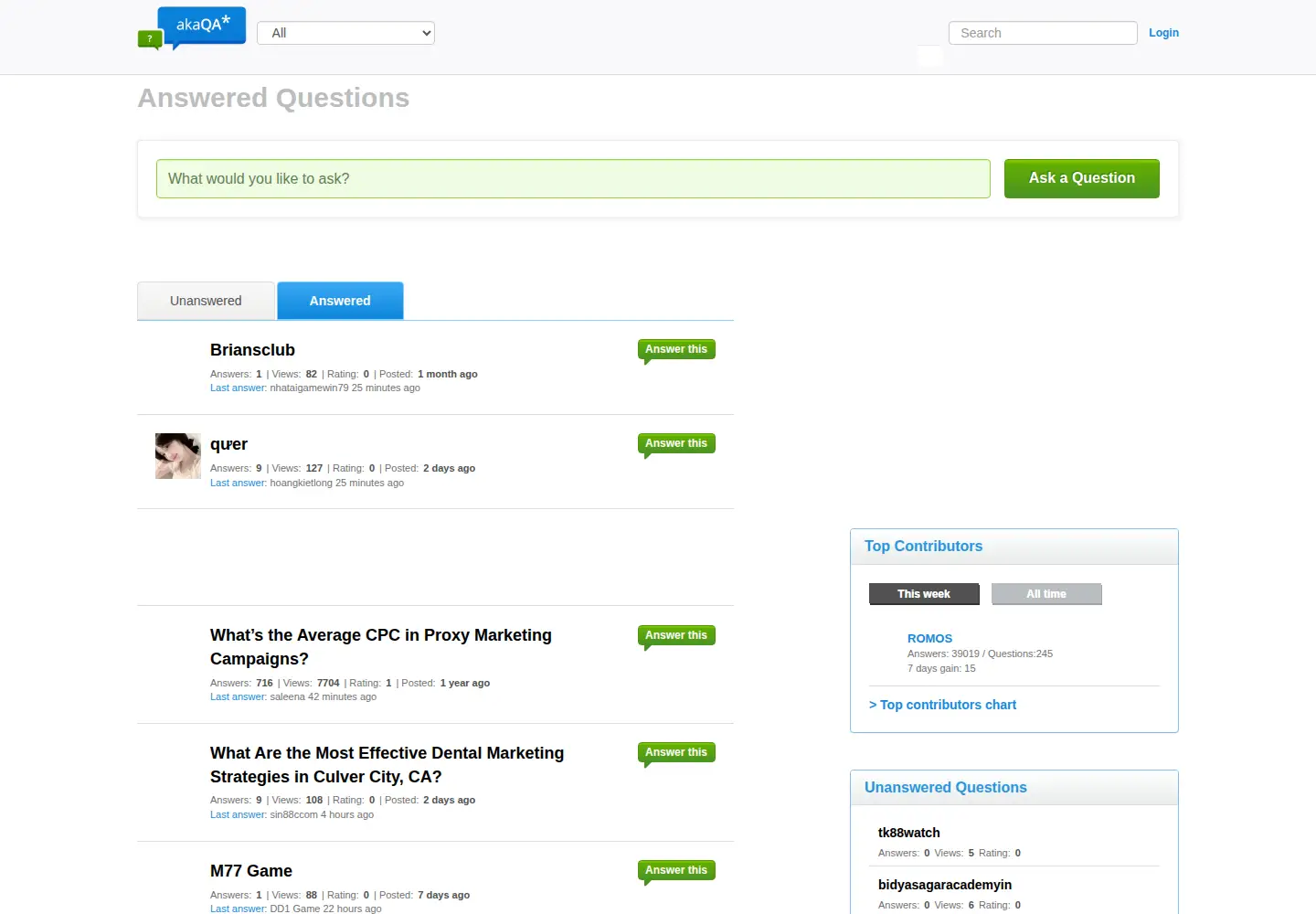 Screenshot of akaqa.com