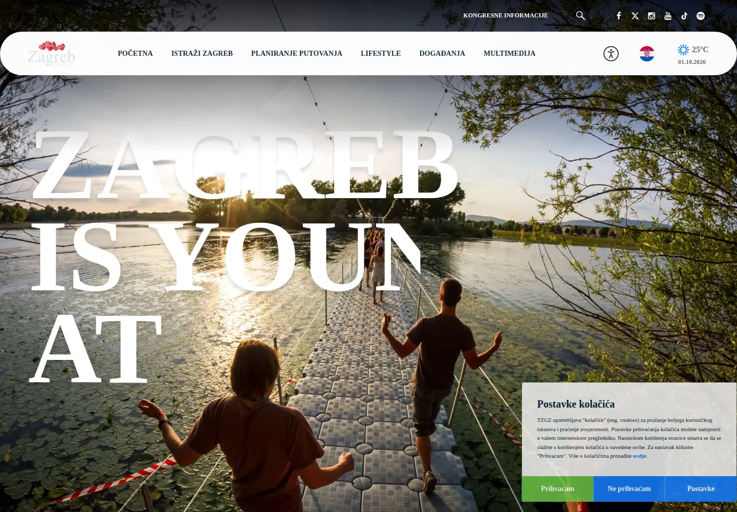 Screenshot of infozagreb.hr