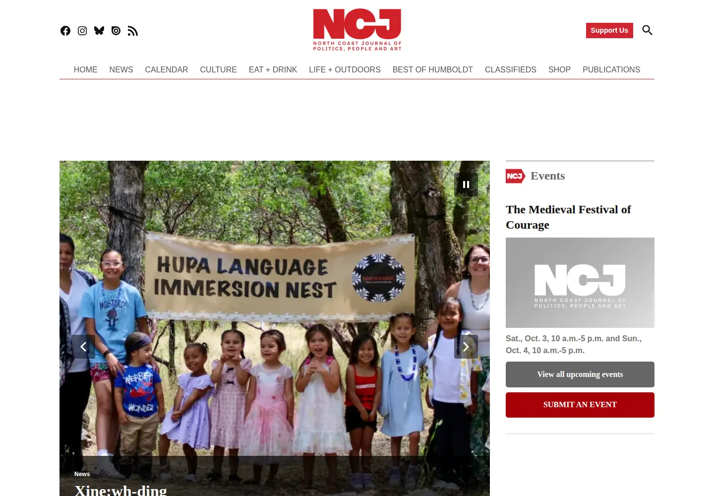 Screenshot of northcoastjournal.com